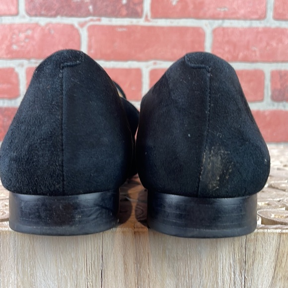 Talbots Cassidy Gold Chainlink Black Suede Loafer 7.5 - Picture 5 of 15